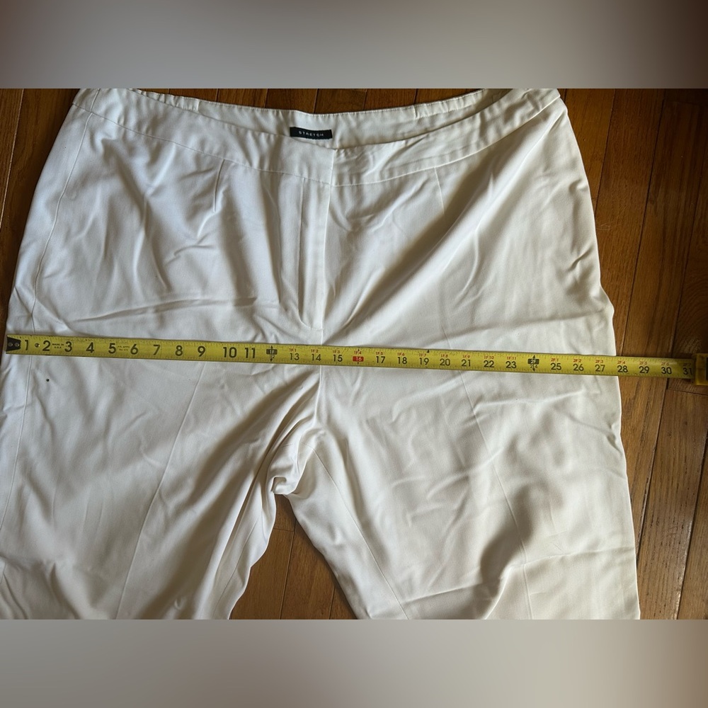 Jones N.Y. Collection Woman Stretch White Dress Pants Lined Summer Trousers 22W - Picture 13 of 15